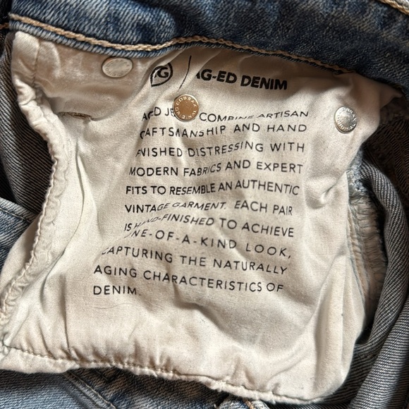 🍍AG-ED DENIM MARI CROP HIGH-Rise Slim Straight 🍍Sz 31🍍26” inseam🍍6” rise🍍 - Picture 5 of 9